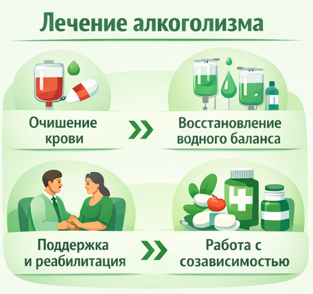 лечение алкоголизма в Балаково этапы